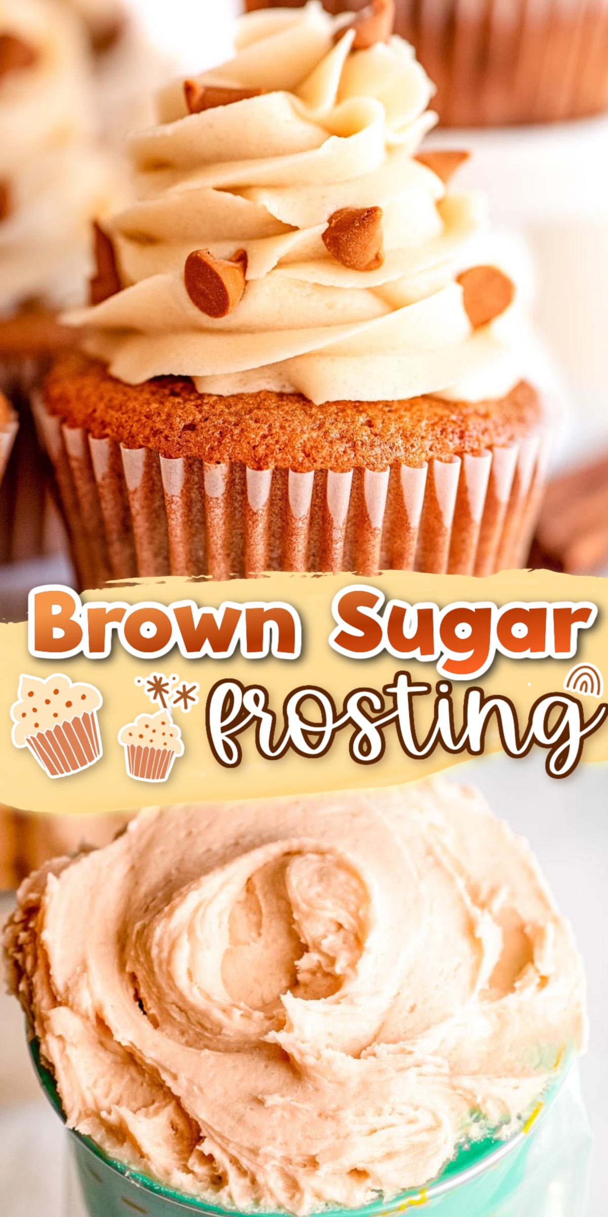 Brown Sugar Frosting is the perfect topping for your favorite desserts! Made with a creamy butter base, it tastes delicious on top of sugar cookies, spice cakes, cupcakes, and more!  via @sugarandsoulco