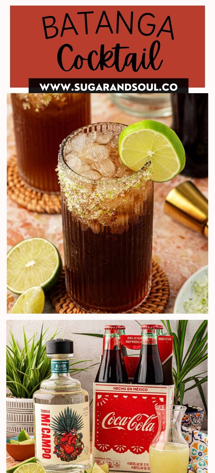 Meet the drink that social media has claimed as the (un)official drink of 2024: The Batanga Cocktail! This simple Mexican Cocktail is made with the perfect combination of tequila, salt, lime, and Mexican Coke. No fancy bar tools are needed, and it’s ready to sip in 5 minutes or less! via @sugarandsoulco