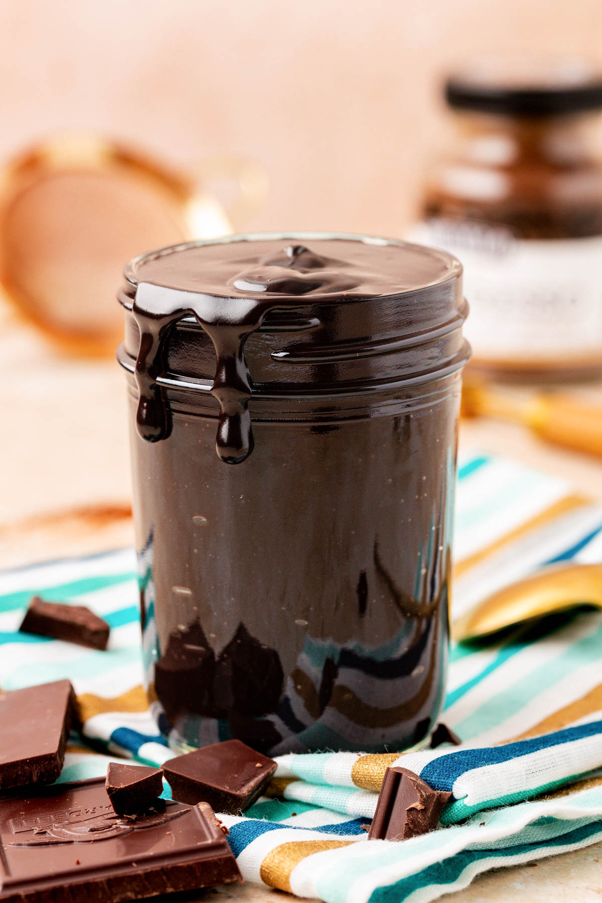 Hot fudge in a jar.