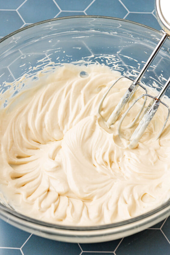 Cream pie filling in a bowl.