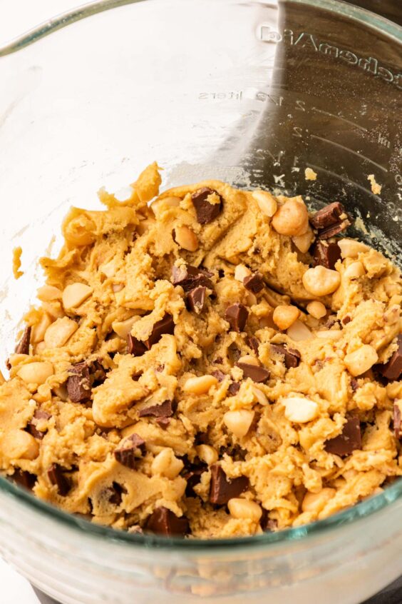 Sausalito Cookie Dough in a mixing bowl.