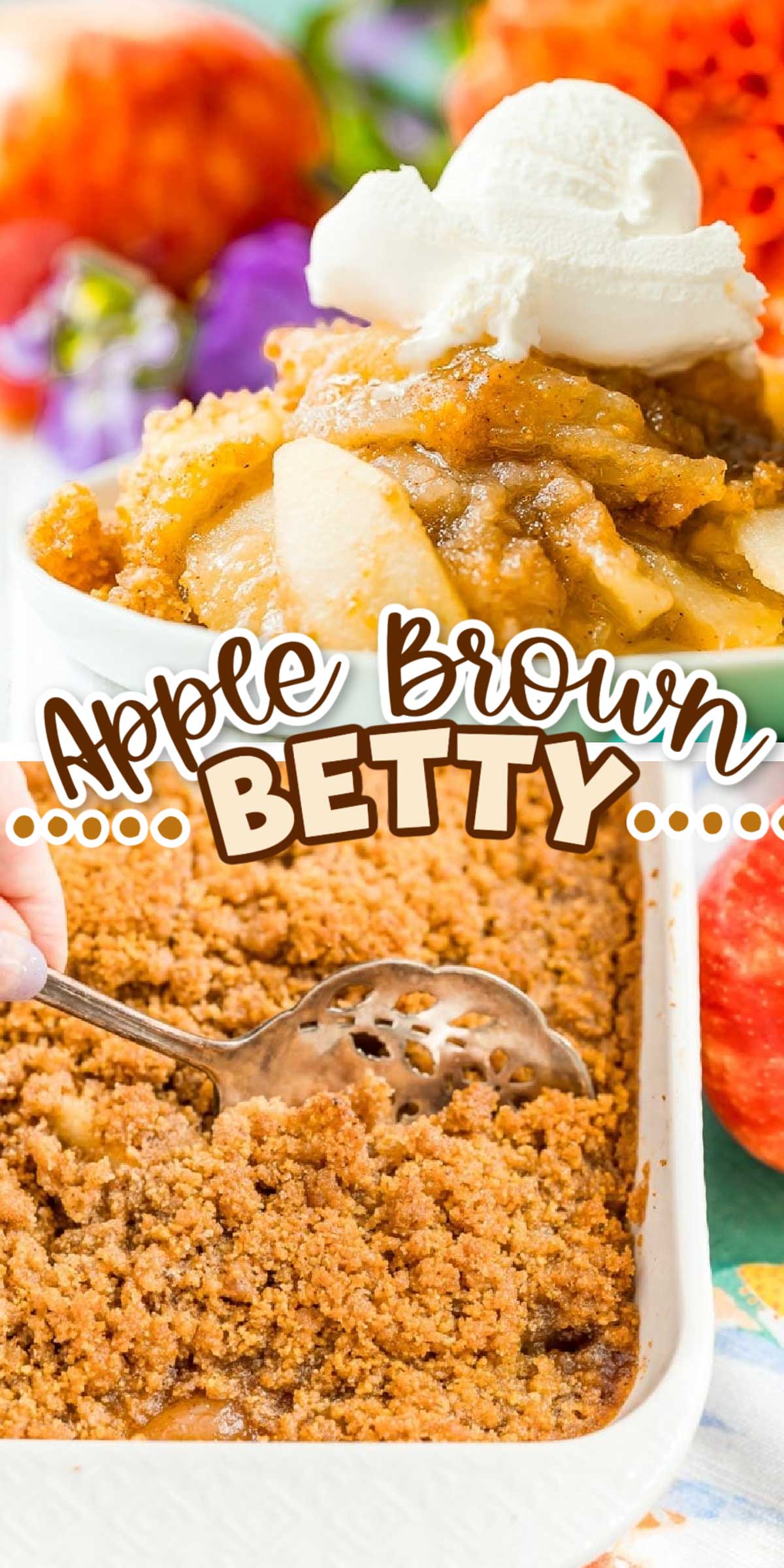 Apple Brown Betty is a classic baked apple recipe that’s super easy to make. It’s loaded with spices and topped with a sugary crust people can’t get enough of! via @sugarandsoulco