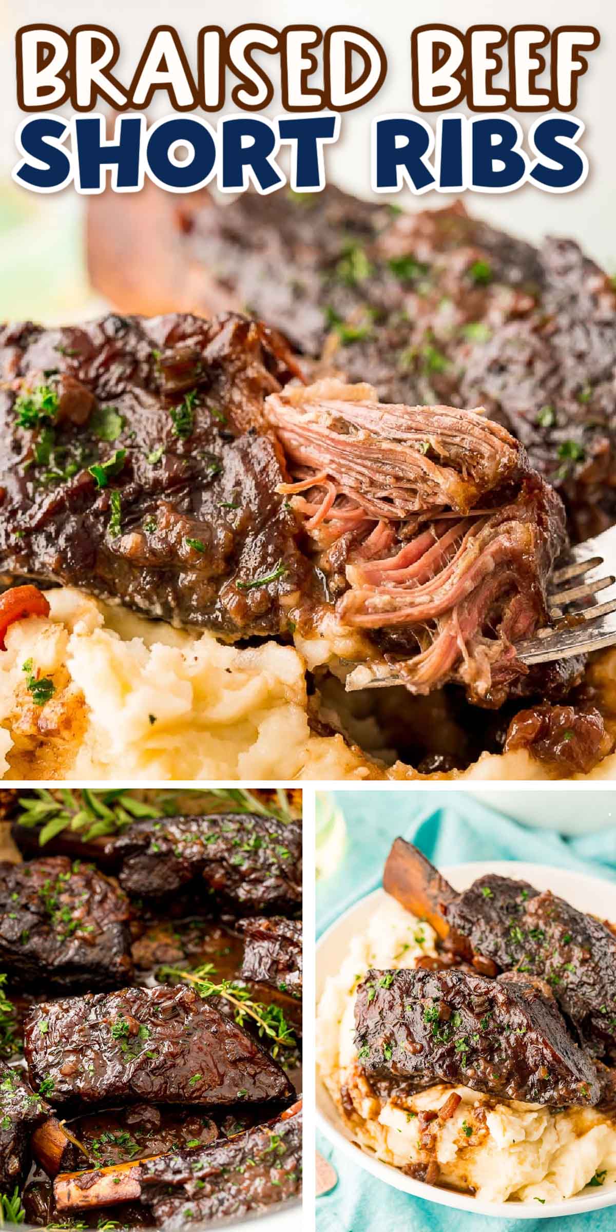 These Braised Beef Short Ribs are so tender and flavorful! There’s nothing better than a rich and delicious beef dish that falls off the bone! Made in a Dutch oven, it is pure comfort food heaven! via @sugarandsoulco