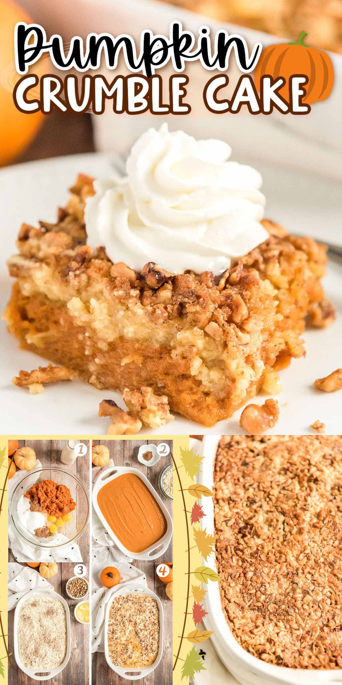 Pumpkin Dump Cake is the perfect fall dessert alternative to pumpkin pie! With a dense pumpkin base and a cake topping both loaded with Pumpkin Pie Spice and chopped nuts, this dessert's amazing layers will impress the whole family!
 via @sugarandsoulco