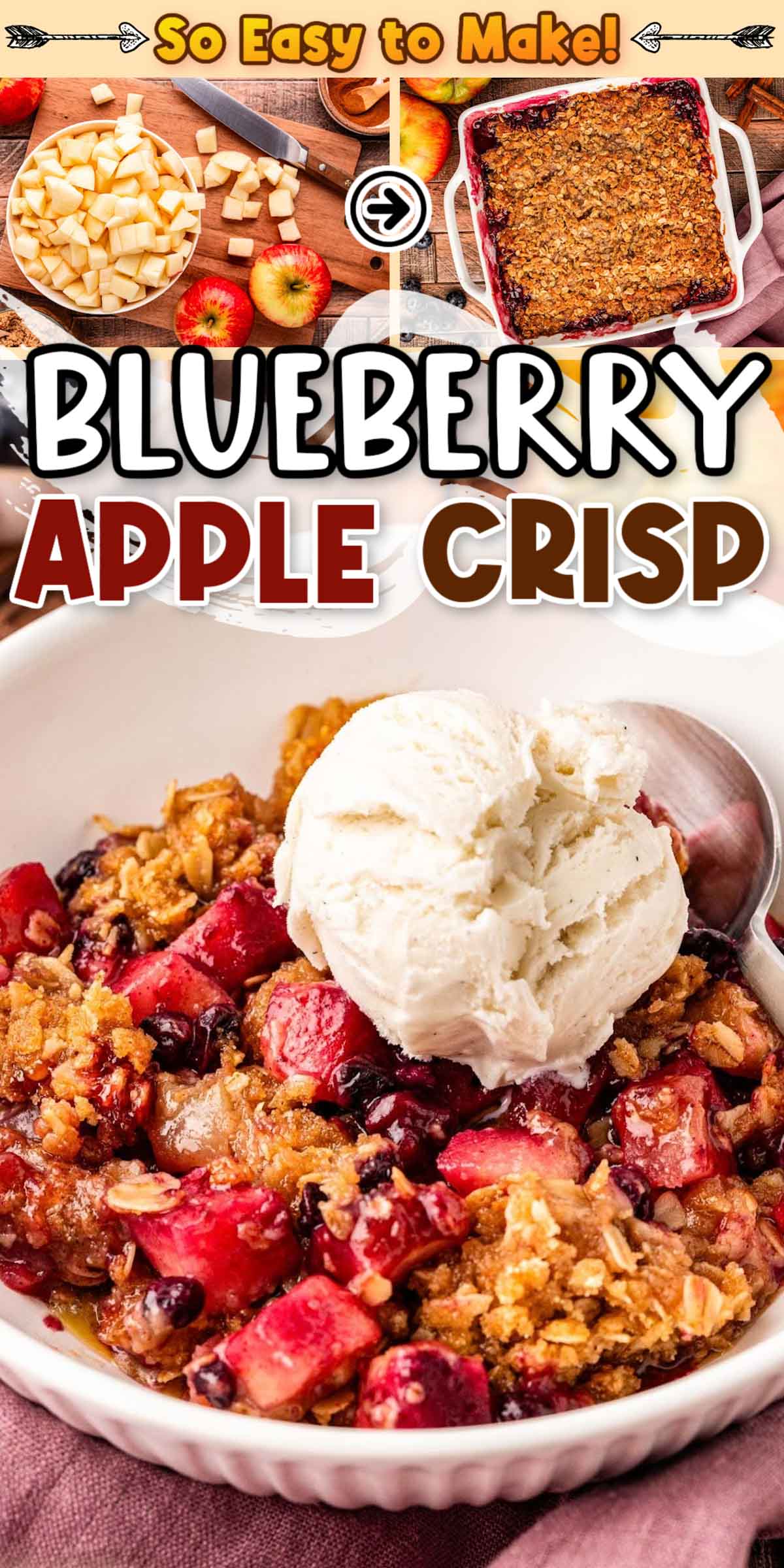 Combine two seasons of flavor into one delicious dessert with this Blueberry Apple Crisp! Loaded with juicy blueberries, and tender chunks of apples, and then finished off to perfection with a sweetly spiced hearty oatmeal topping! via @sugarandsoulco