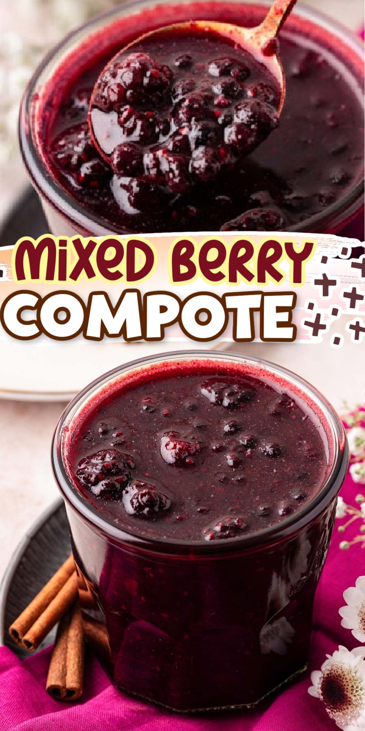 This juicy, sweet homemade Berry Compote makes for a thick, fruity topping that elevates everything from cheesecake to pancakes! Made with only 4 ingredients, it packs a ton of flavor that will have you putting it on everything in sight! via @sugarandsoulco