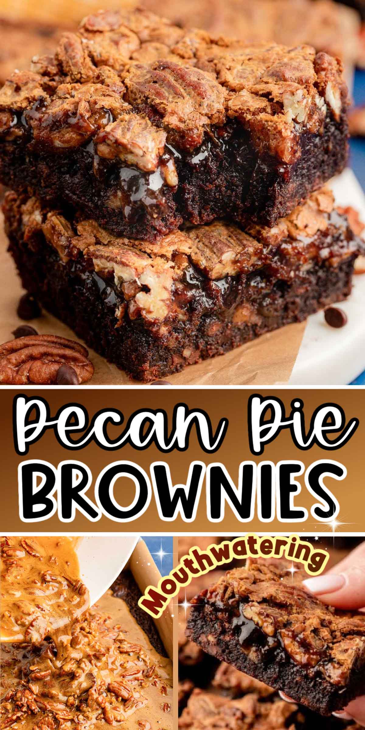 These mouthwatering Pecan Pie Brownies are packed with flavor from the taste of homemade brownies and pecan pie filling! The perfect treat that will kick off your holiday baking on a delicious note! via @sugarandsoulco