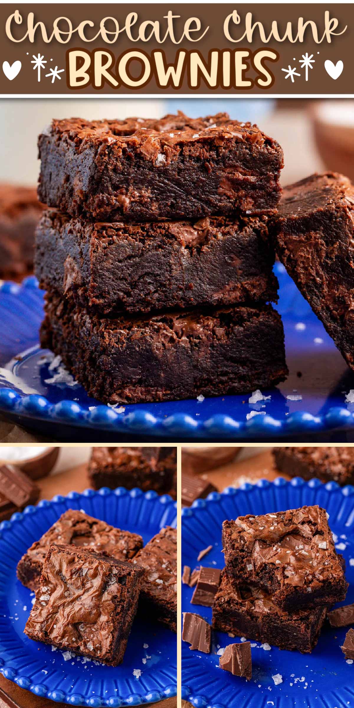 Take your brownie game up a notch with of batch of these unbelievable Chocolate Chunk Brownies! Using a one-pot stovetop method, opting for Dutch-Process Cocoa Powder, and mixing in thick chunks of bittersweet chocolate we've created the ultimate brownie across the board! via @sugarandsoulco