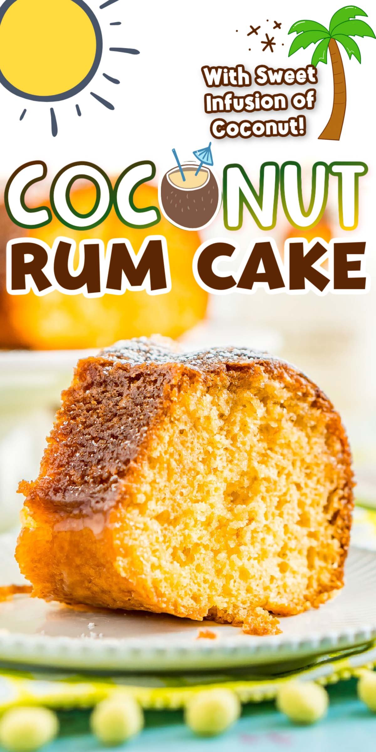 This Coconut Rum Cake adds even more Caribbean flavor to the classic cake recipe with the sweet infusion of coconut and a buttery glaze. via @sugarandsoulco